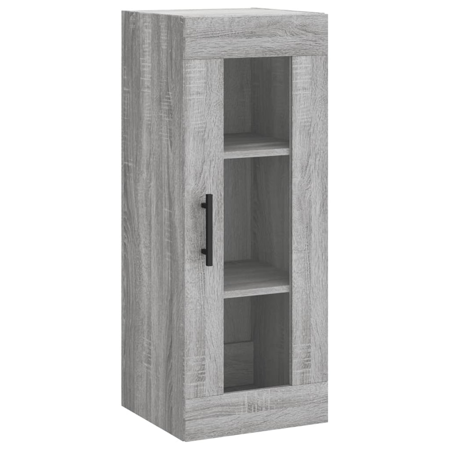 Hoge Kast 34,5X34X180 Cm Bewerkt Hout Grijs Sonoma Eikenkleurig