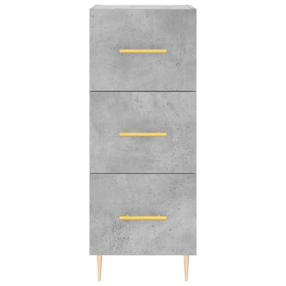 Hoge Kast 34,5X34X180 Cm Bewerkt Hout Betongrijs