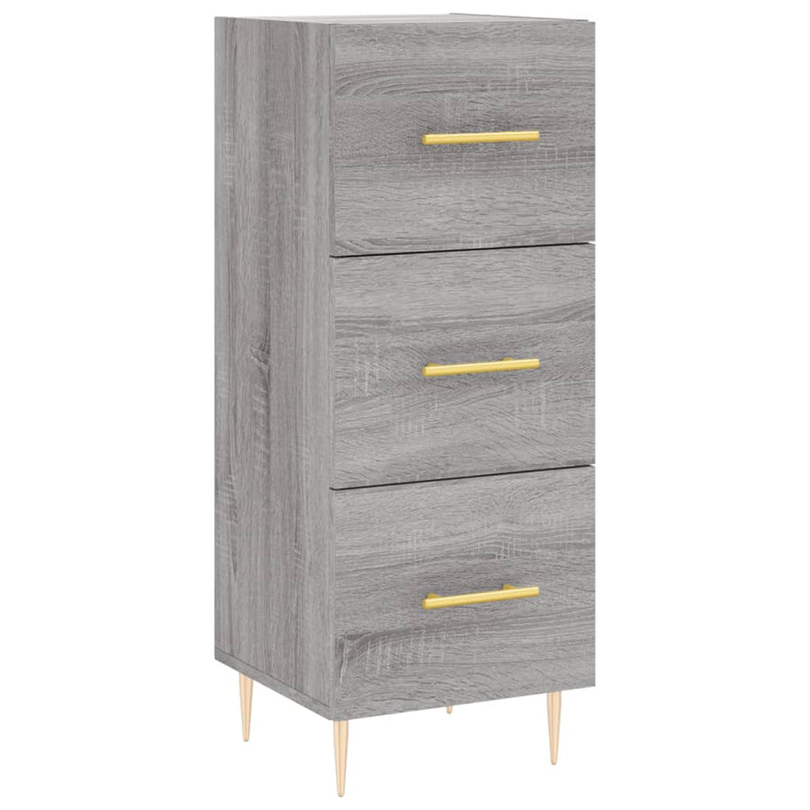 Hoge Kast 34,5X34X180 Cm Bewerkt Hout Grijs Sonoma Eikenkleurig