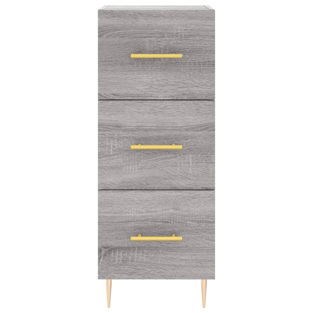 Hoge Kast 34,5X34X180 Cm Bewerkt Hout Grijs Sonoma Eikenkleurig