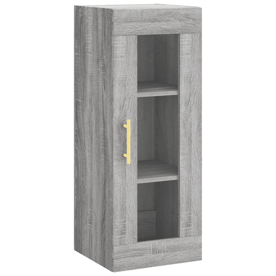 Hoge Kast 34,5X34X180 Cm Bewerkt Hout Grijs Sonoma Eikenkleurig