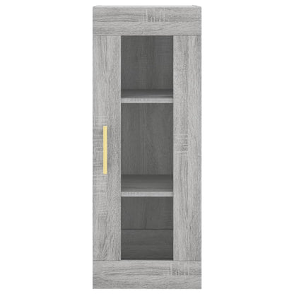 Hoge Kast 34,5X34X180 Cm Bewerkt Hout Grijs Sonoma Eikenkleurig