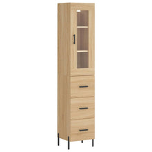 Hoge Kast 34,5X34X180 Cm Bewerkt Hout Kleurig Sonoma eiken