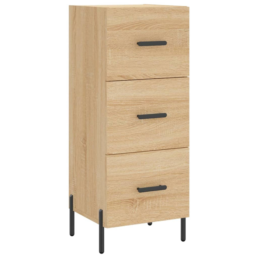 Hoge Kast 34,5X34X180 Cm Bewerkt Hout Kleurig Sonoma eiken