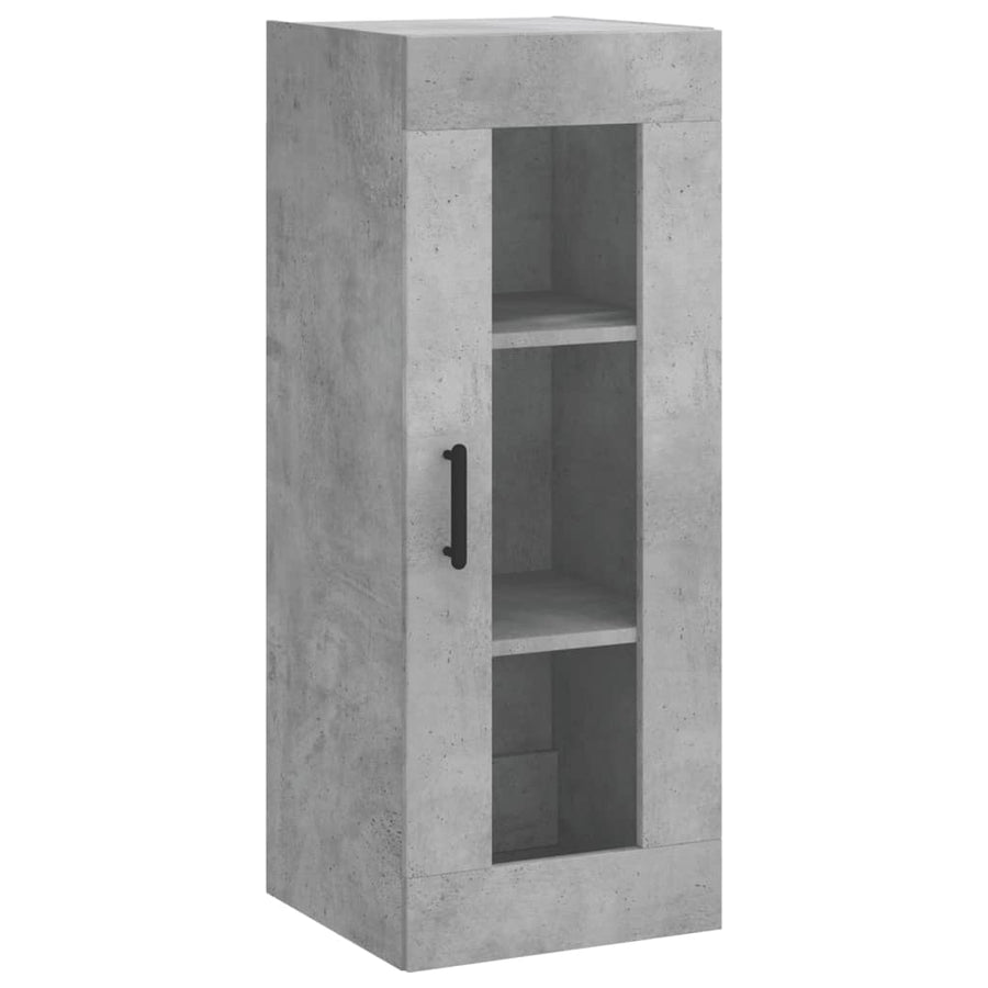 Hoge Kast 34,5X34X180 Cm Bewerkt Hout Betongrijs