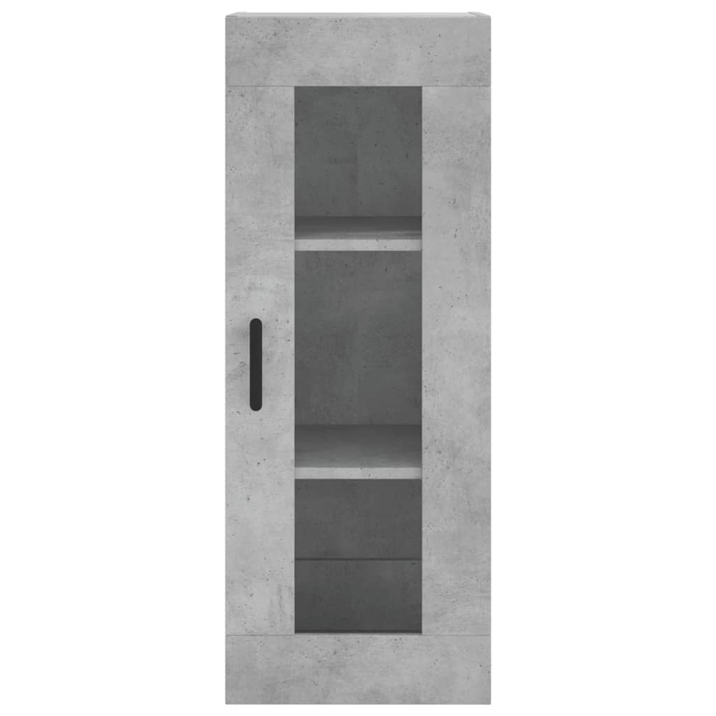 Hoge Kast 34,5X34X180 Cm Bewerkt Hout Betongrijs