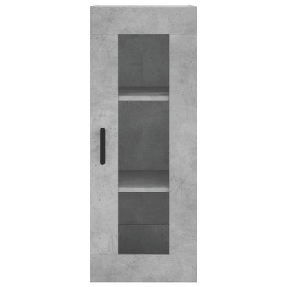 Hoge Kast 34,5X34X180 Cm Bewerkt Hout Betongrijs