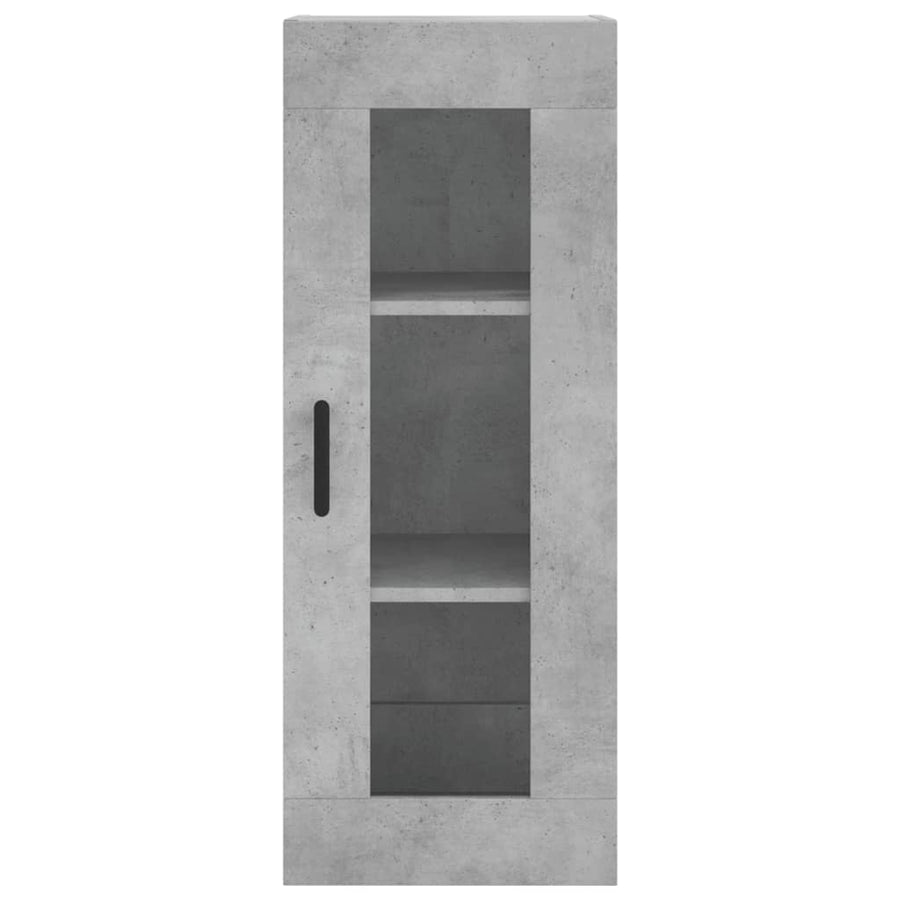 Hoge Kast 34,5X34X180 Cm Bewerkt Hout Betongrijs