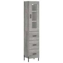 Hoge Kast 34,5X34X180 Cm Bewerkt Hout Grijs Sonoma Eikenkleurig
