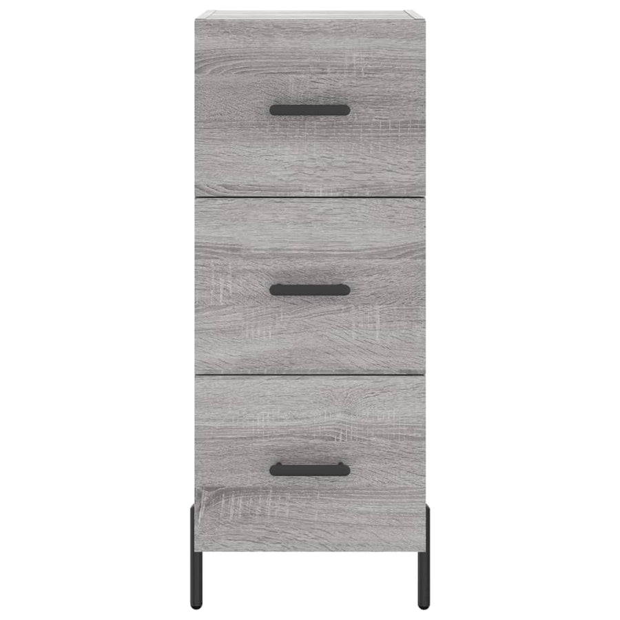Hoge Kast 34,5X34X180 Cm Bewerkt Hout Grijs Sonoma Eikenkleurig