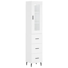 Hoge Kast 34,5X34X180 Cm Bewerkt Hout Wit