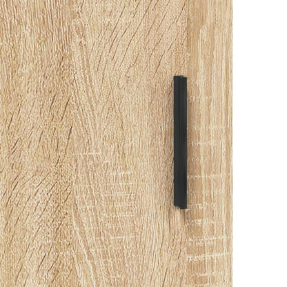 Hoge Kast 34,5X34X180 Cm Bewerkt Hout Kleurig Sonoma eiken