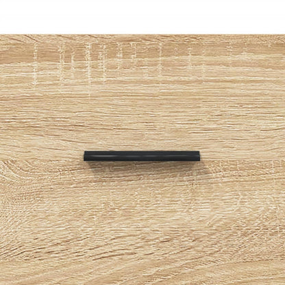 Hoge Kast 34,5X34X180 Cm Bewerkt Hout Kleurig Sonoma eiken