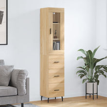 Hoge Kast 34,5X34X180 Cm Bewerkt Hout Kleurig Sonoma eiken