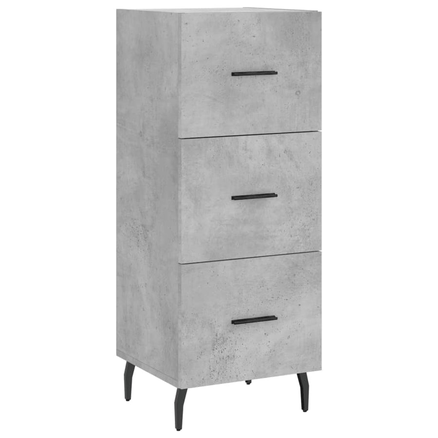 Hoge Kast 34,5X34X180 Cm Bewerkt Hout Betongrijs
