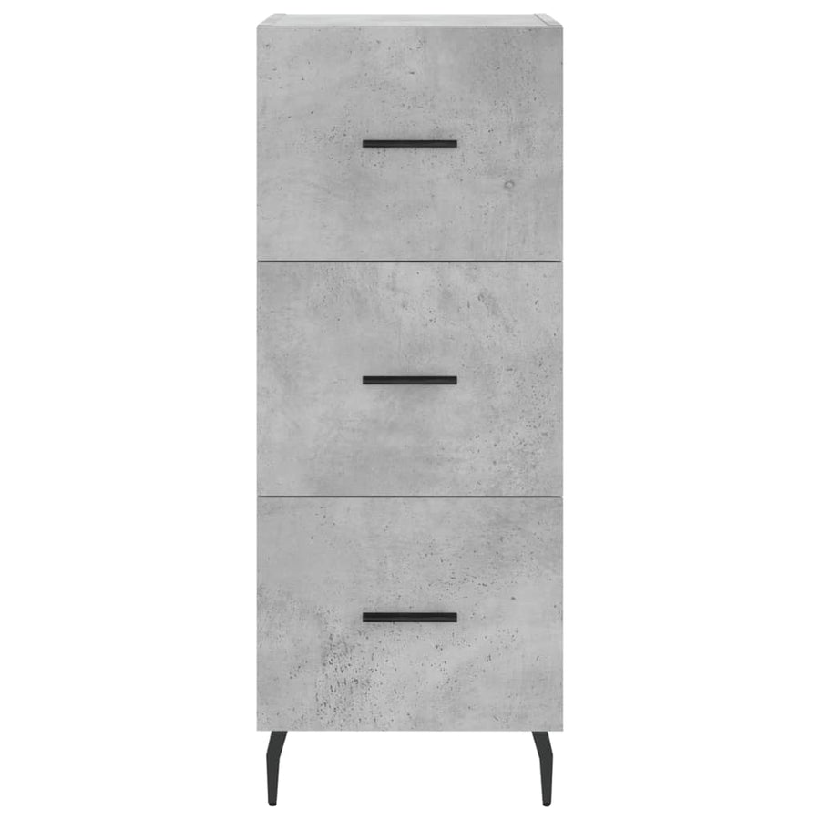 Hoge Kast 34,5X34X180 Cm Bewerkt Hout Betongrijs