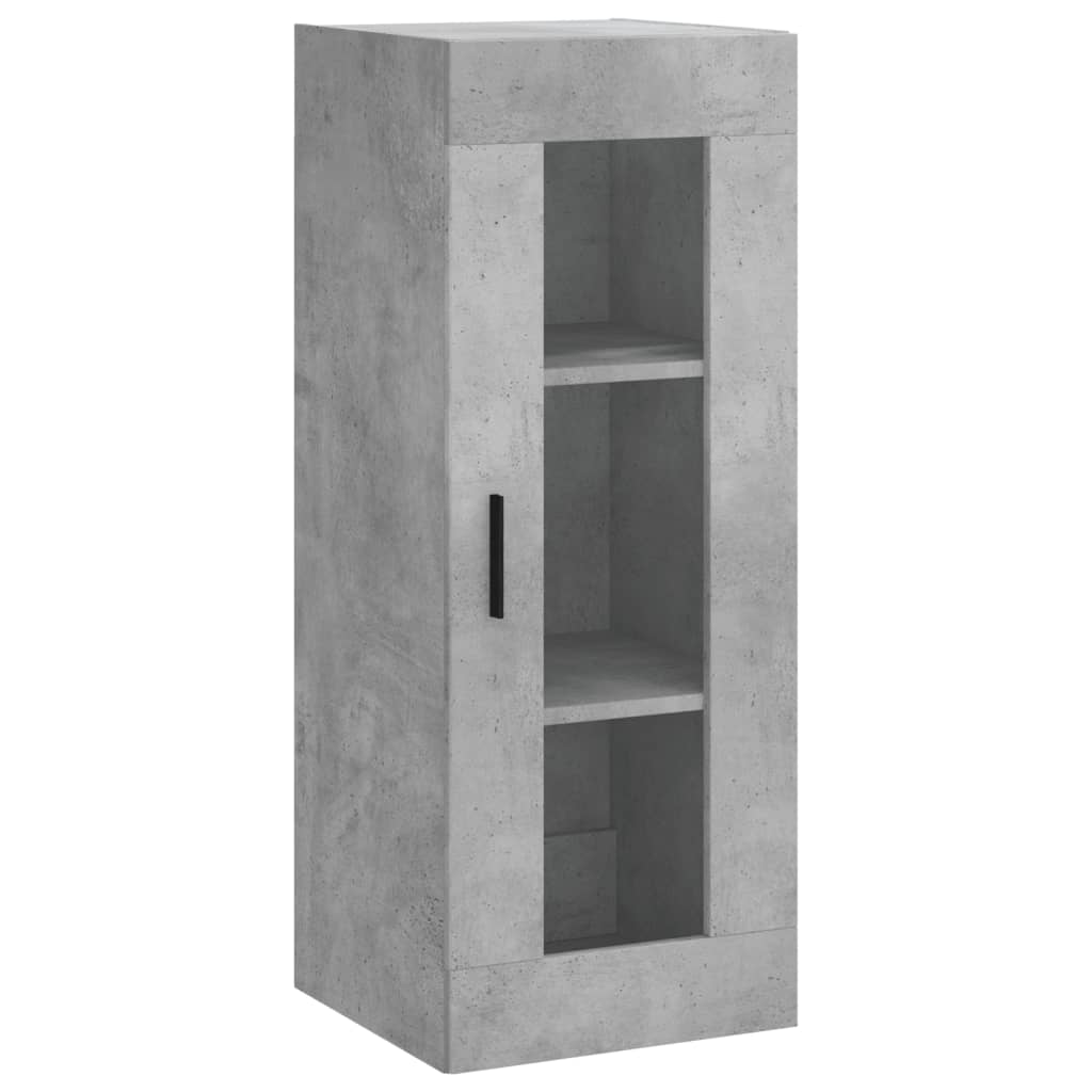 Hoge Kast 34,5X34X180 Cm Bewerkt Hout Betongrijs