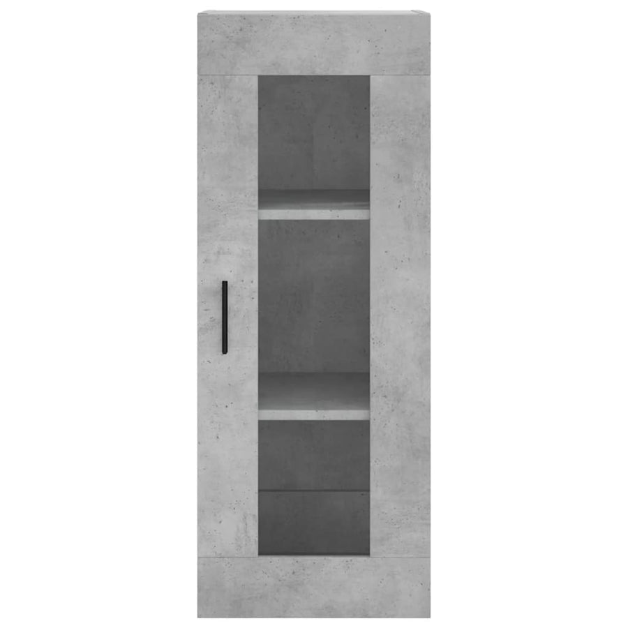 Hoge Kast 34,5X34X180 Cm Bewerkt Hout Betongrijs