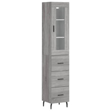 Hoge Kast 34,5X34X180 Cm Bewerkt Hout Grijs Sonoma Eikenkleurig