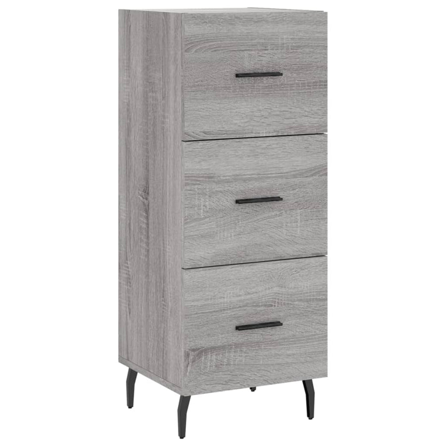 Hoge Kast 34,5X34X180 Cm Bewerkt Hout Grijs Sonoma Eikenkleurig