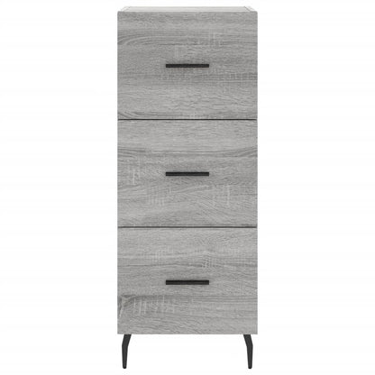 Hoge Kast 34,5X34X180 Cm Bewerkt Hout Grijs Sonoma Eikenkleurig