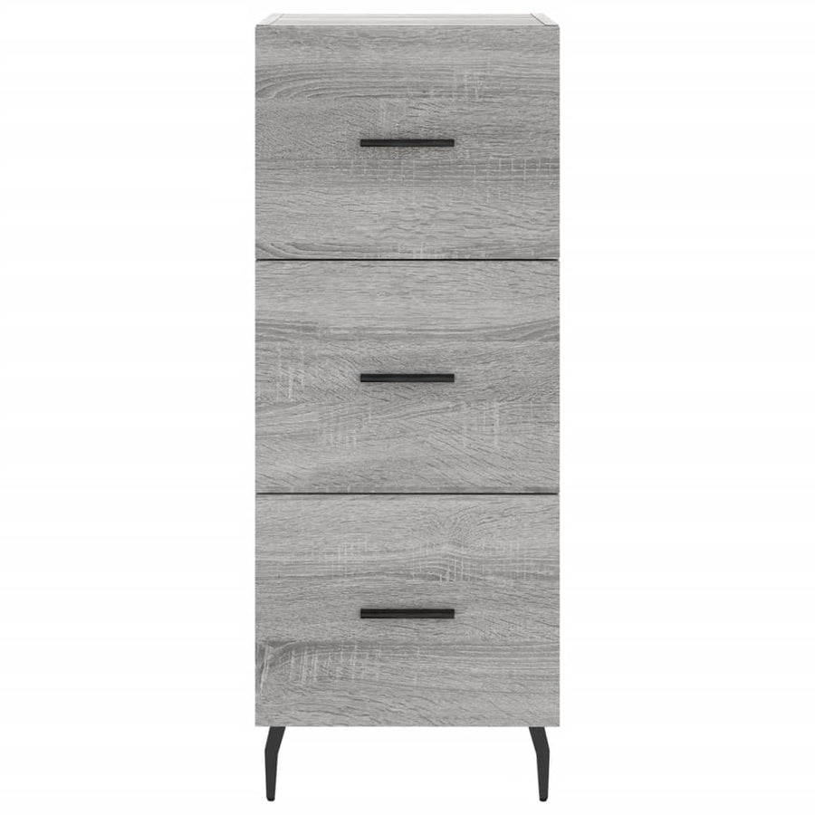 Hoge Kast 34,5X34X180 Cm Bewerkt Hout Grijs Sonoma Eikenkleurig