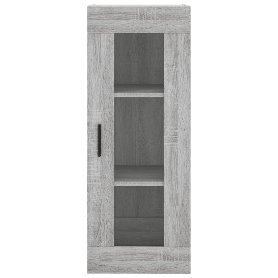 Hoge Kast 34,5X34X180 Cm Bewerkt Hout Grijs Sonoma Eikenkleurig