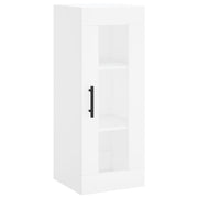 Hoge kast 34,5x34x180 cm bewerkt hout wit