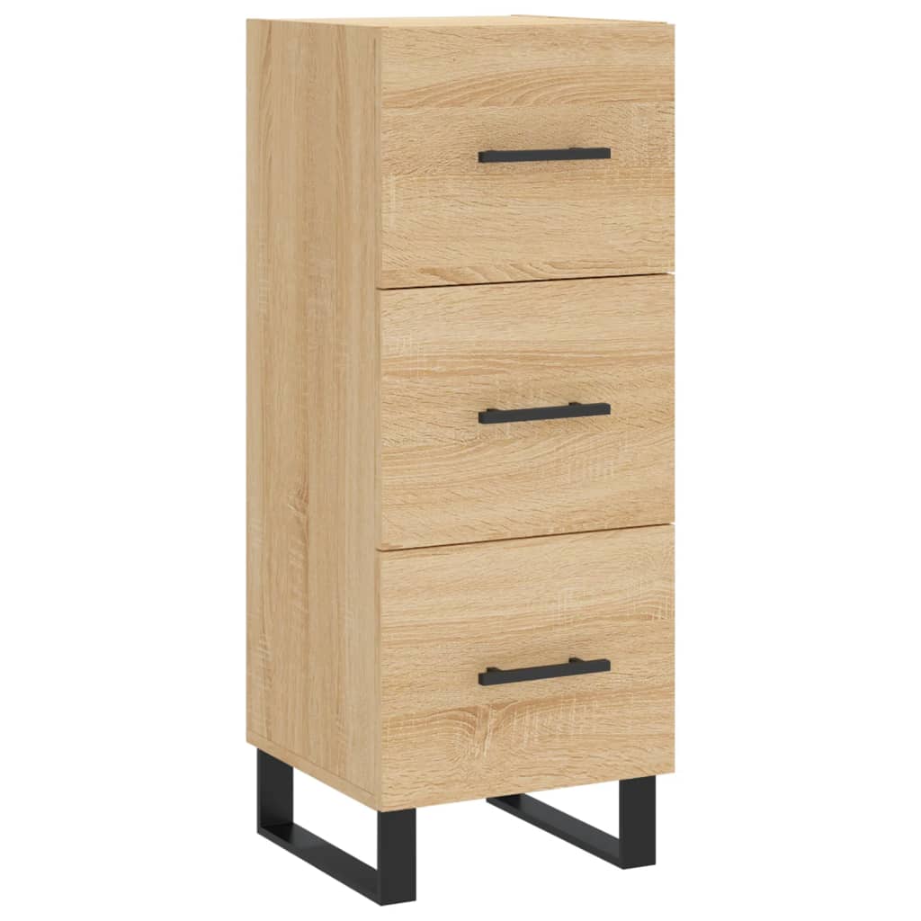 Hoge Kast 34,5X34X180 Cm Bewerkt Hout Kleurig Sonoma eiken