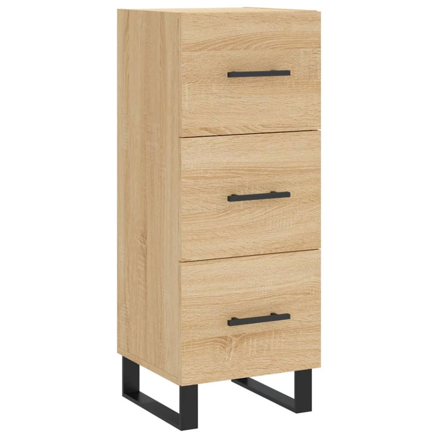 Hoge Kast 34,5X34X180 Cm Bewerkt Hout Kleurig Sonoma eiken