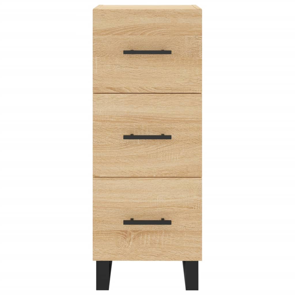 Hoge Kast 34,5X34X180 Cm Bewerkt Hout Kleurig Sonoma eiken