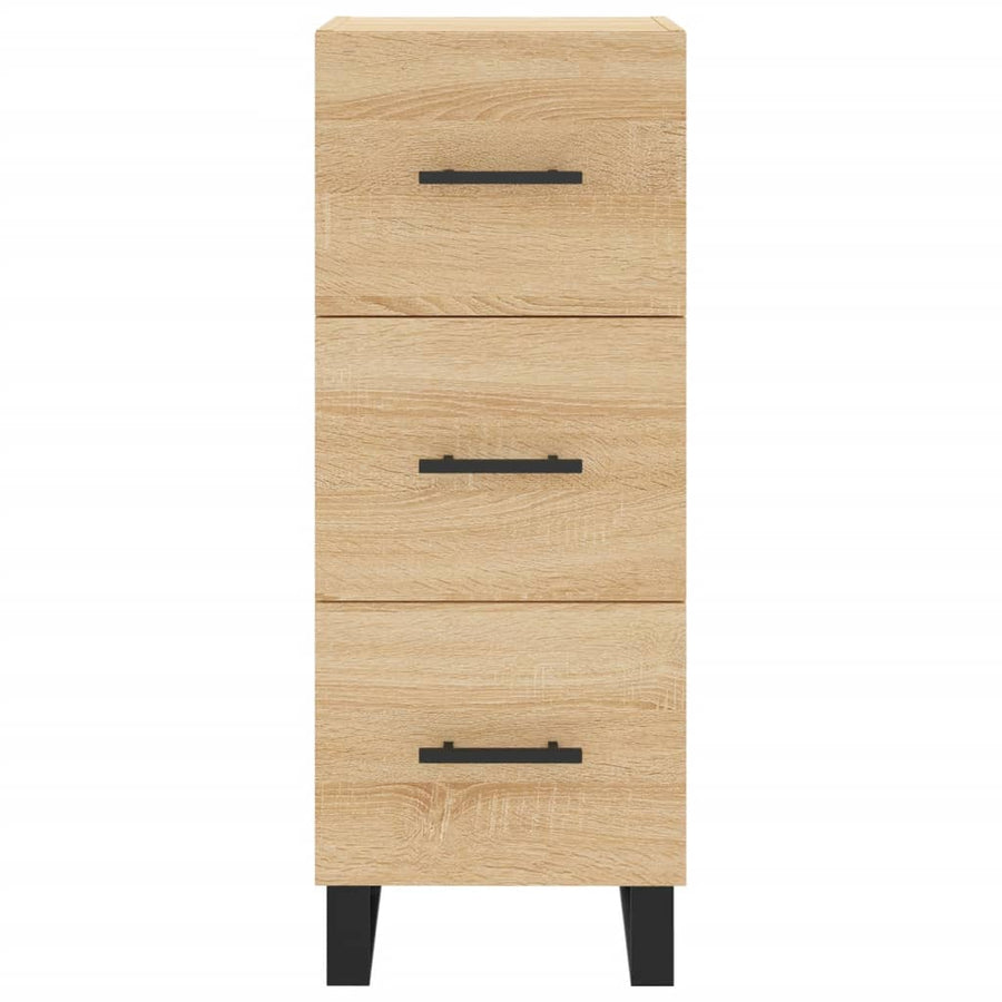 Hoge Kast 34,5X34X180 Cm Bewerkt Hout Kleurig Sonoma eiken