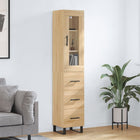 Hoge kast 34,5x34x180 cm bewerkt hout sonoma eiken