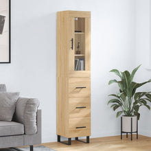 Hoge Kast 34,5X34X180 Cm Bewerkt Hout Kleurig Sonoma eiken