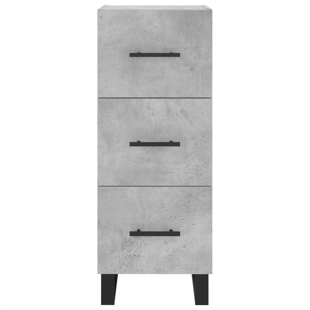 Hoge Kast 34,5X34X180 Cm Bewerkt Hout Betongrijs