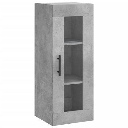 Hoge Kast 34,5X34X180 Cm Bewerkt Hout Betongrijs