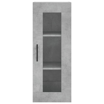 Hoge Kast 34,5X34X180 Cm Bewerkt Hout Betongrijs