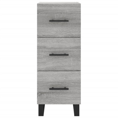 Hoge Kast 34,5X34X180 Cm Bewerkt Hout Eikenkleurig Grijs sonoma
