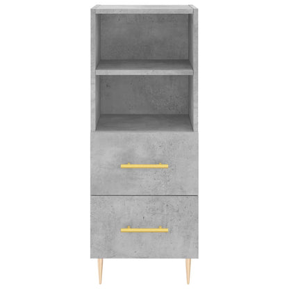 Hoge Kast 34,5X34X180 Cm Bewerkt Hout Betongrijs