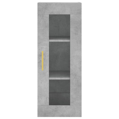 Hoge Kast 34,5X34X180 Cm Bewerkt Hout Betongrijs
