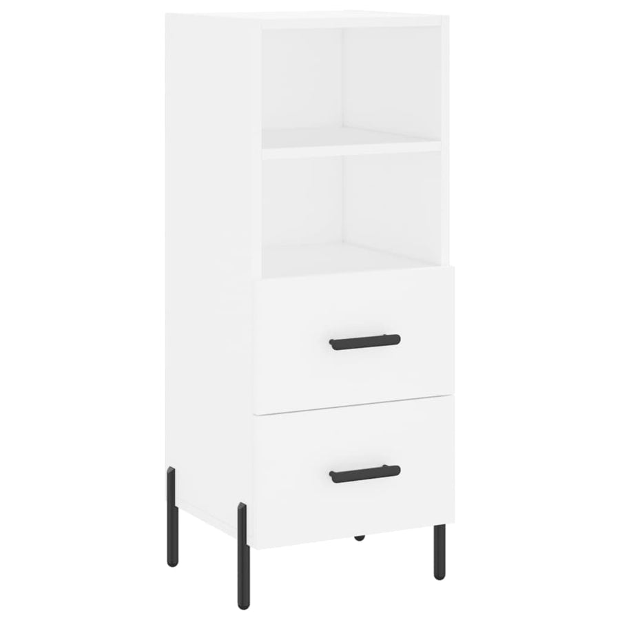 Hoge Kast 34,5X34X180 Cm Bewerkt Hout Wit