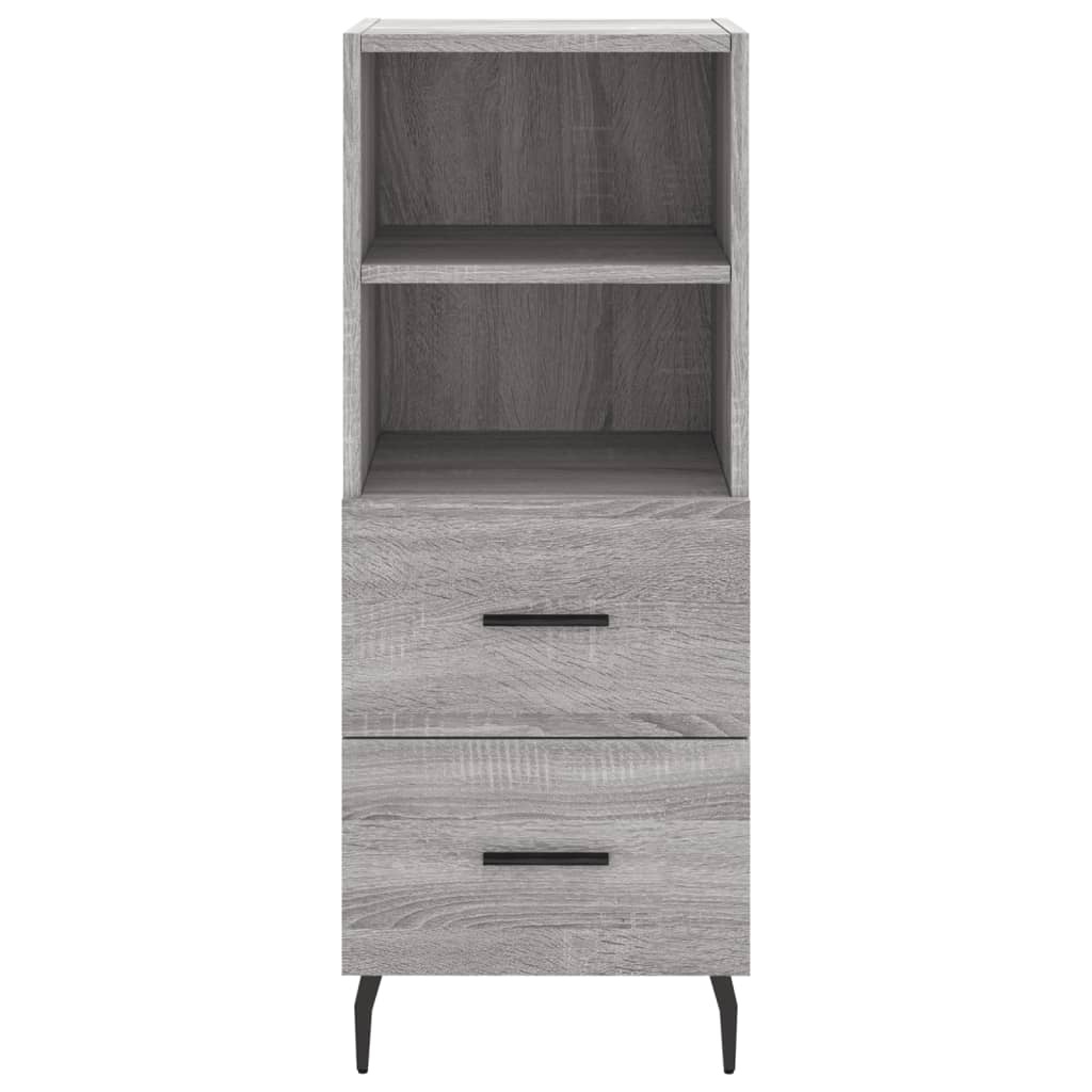 Hoge Kast 34,5X34X180 Cm Bewerkt Hout Grijs Sonoma Eikenkleurig