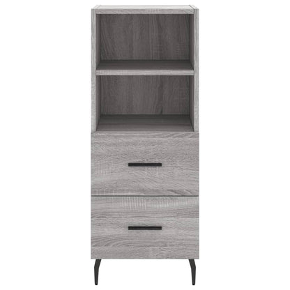 Hoge Kast 34,5X34X180 Cm Bewerkt Hout Grijs Sonoma Eikenkleurig