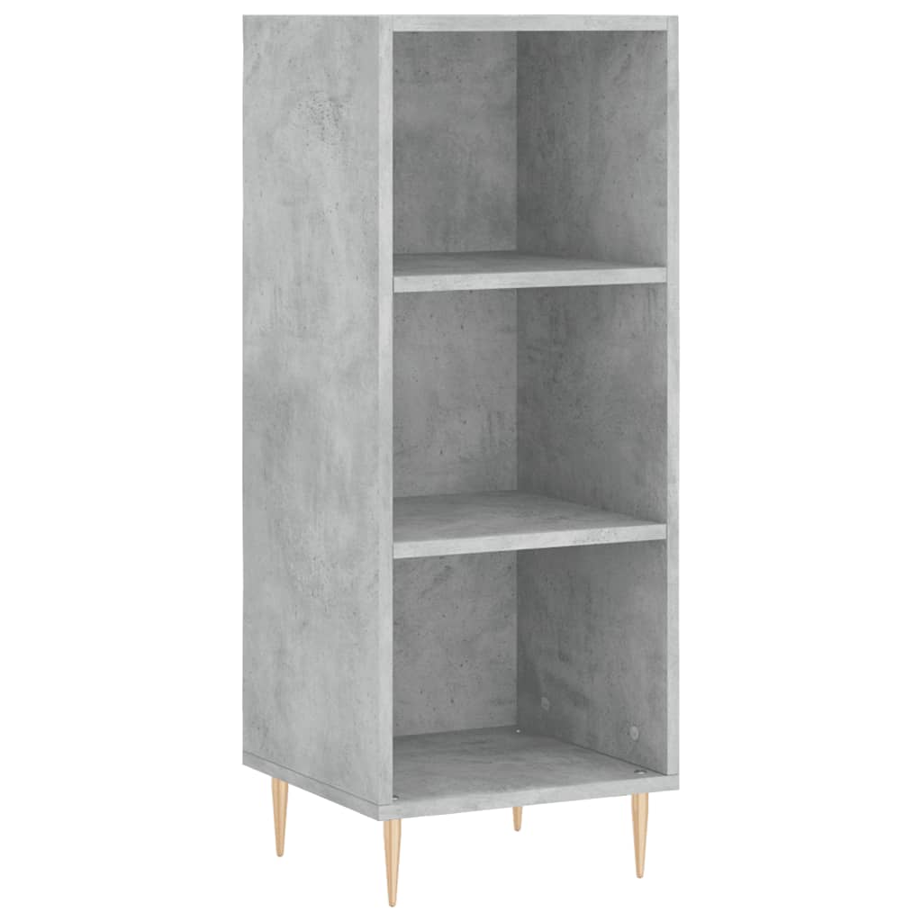 Hoge Kast 34,5X34X180 Cm Bewerkt Hout Betongrijs