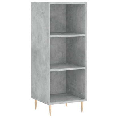 Hoge Kast 34,5X34X180 Cm Bewerkt Hout Betongrijs