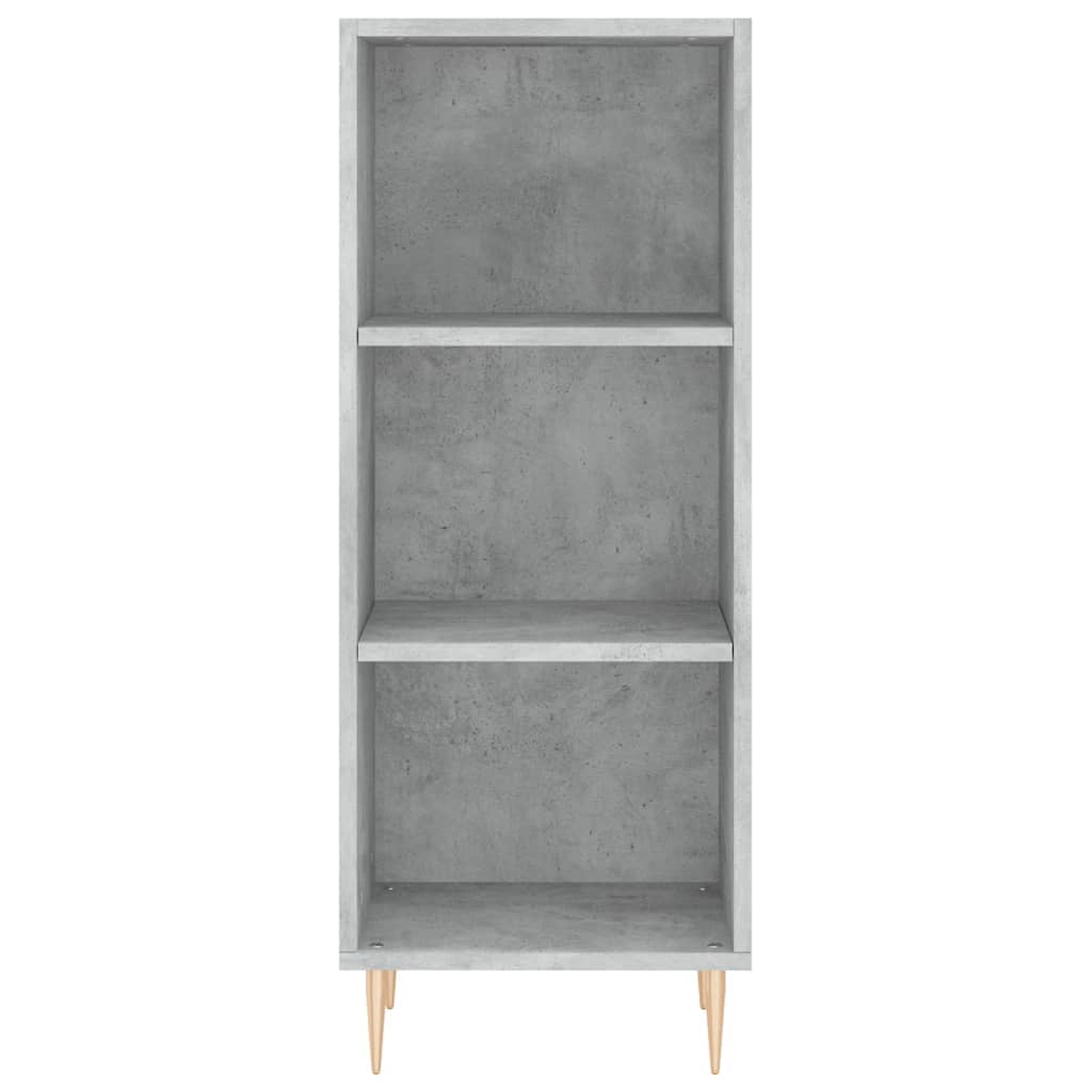 Hoge Kast 34,5X34X180 Cm Bewerkt Hout Betongrijs