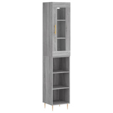 Hoge Kast 34,5X34X180 Cm Bewerkt Hout Grijs Sonoma Eikenkleurig