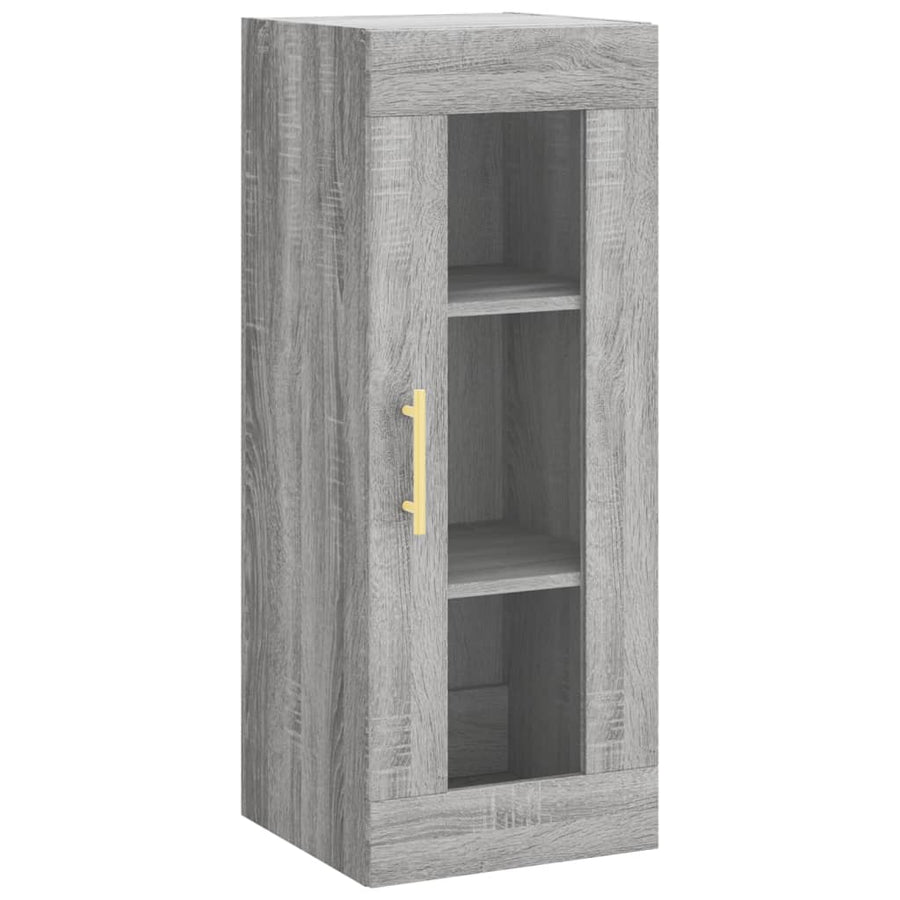 Hoge Kast 34,5X34X180 Cm Bewerkt Hout Grijs Sonoma Eikenkleurig