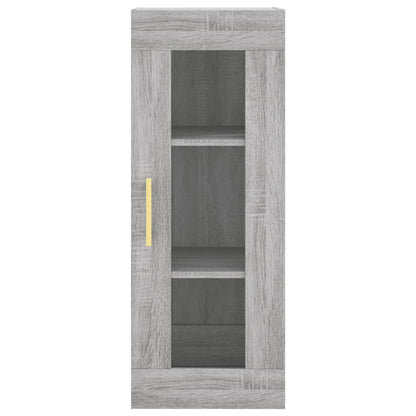 Hoge Kast 34,5X34X180 Cm Bewerkt Hout Grijs Sonoma Eikenkleurig