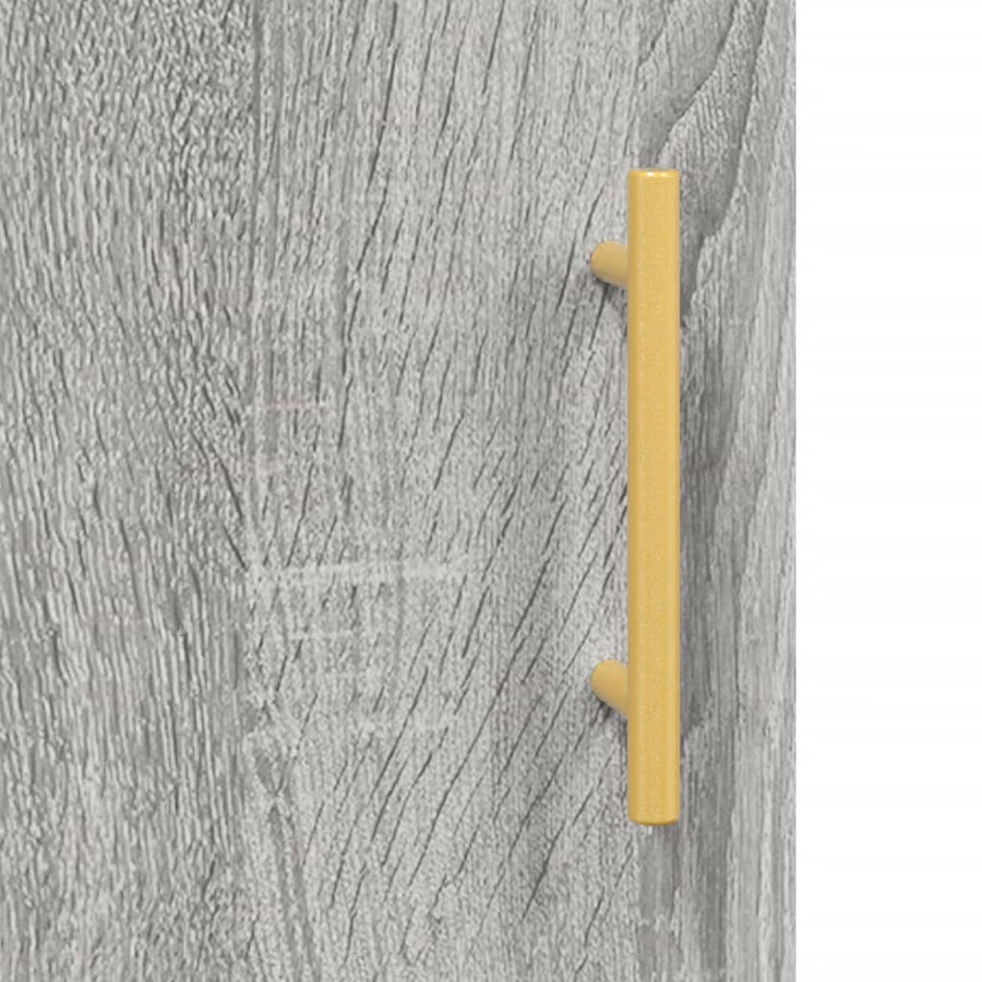 Hoge Kast 34,5X34X180 Cm Bewerkt Hout Grijs Sonoma Eikenkleurig